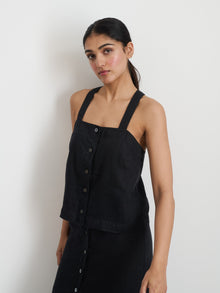 Women | Zoe Tank | Linen Black