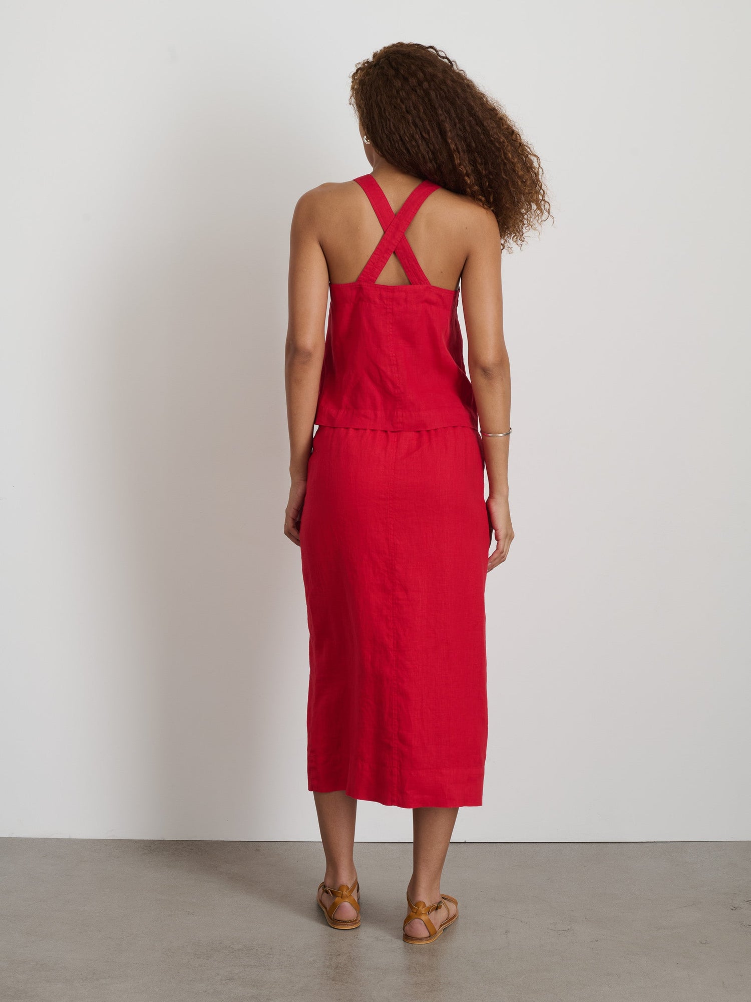 Women | Zoe Tank | Linen Red