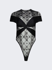 Women | Marine Serre | Draped Jersey Bodysuit Black