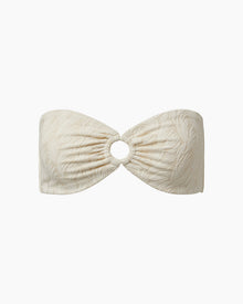 Womens | Luna Bikini Top | White/Gold