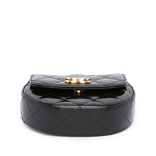 Chanel | Pre-Owned Mini CC Quilted Patent Leather Top Handle Clutch with Chain | Black