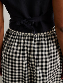 Women | Gingham Skirt | Black Gingham