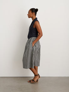 Women | Gingham Skirt | Black Gingham