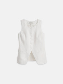 Women | Anna Vest | Linen Off White