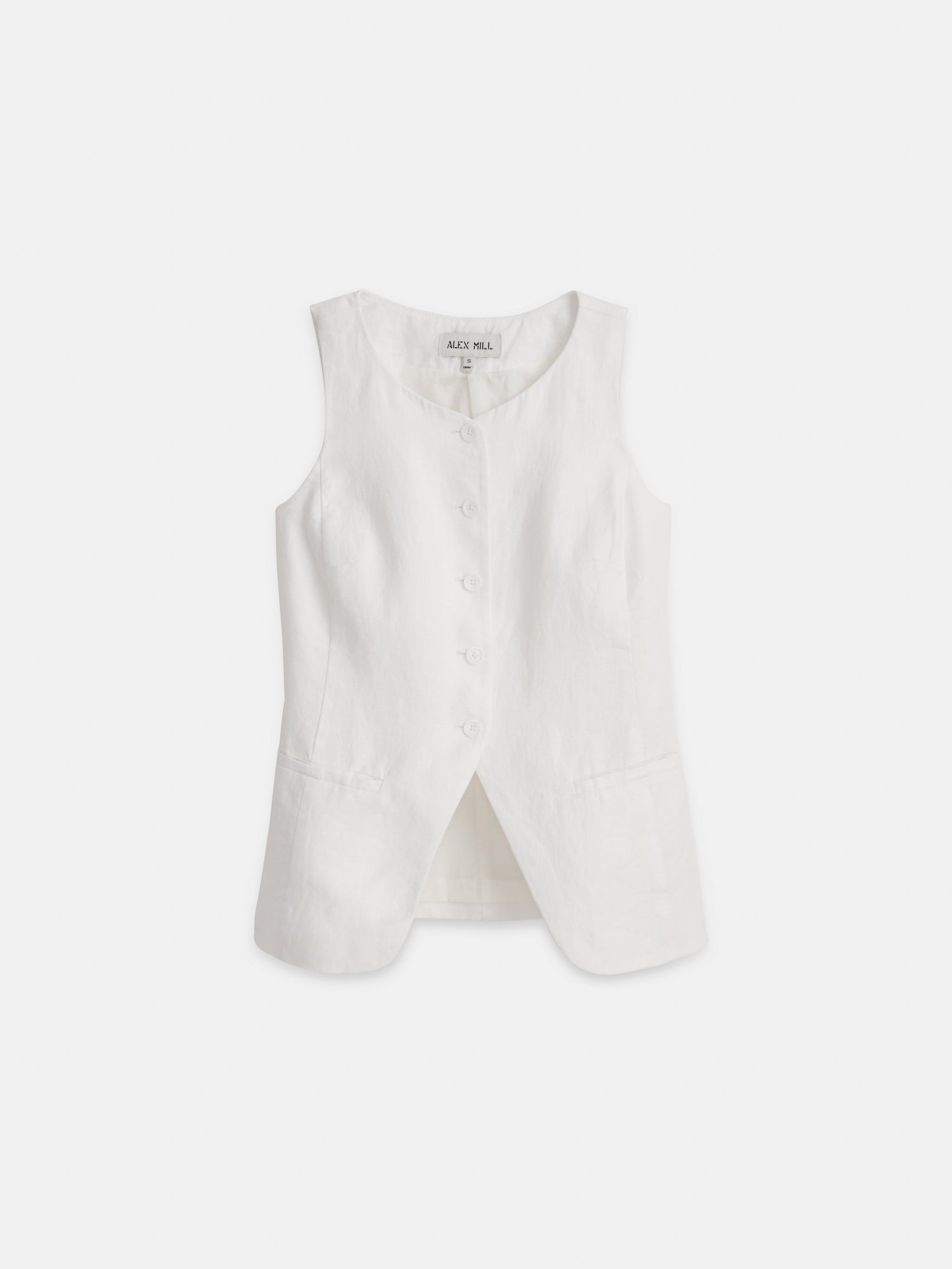 Women | Anna Vest | Linen Off White