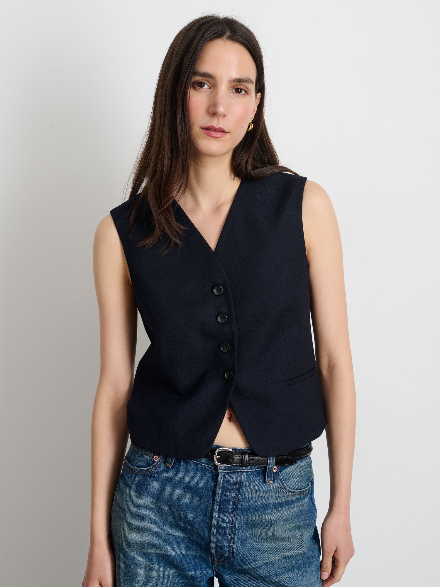 Women | Soho Vest | Wool Dark Navy