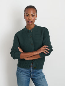 Women | Nico Cardigan | Cotton Dark Spruce