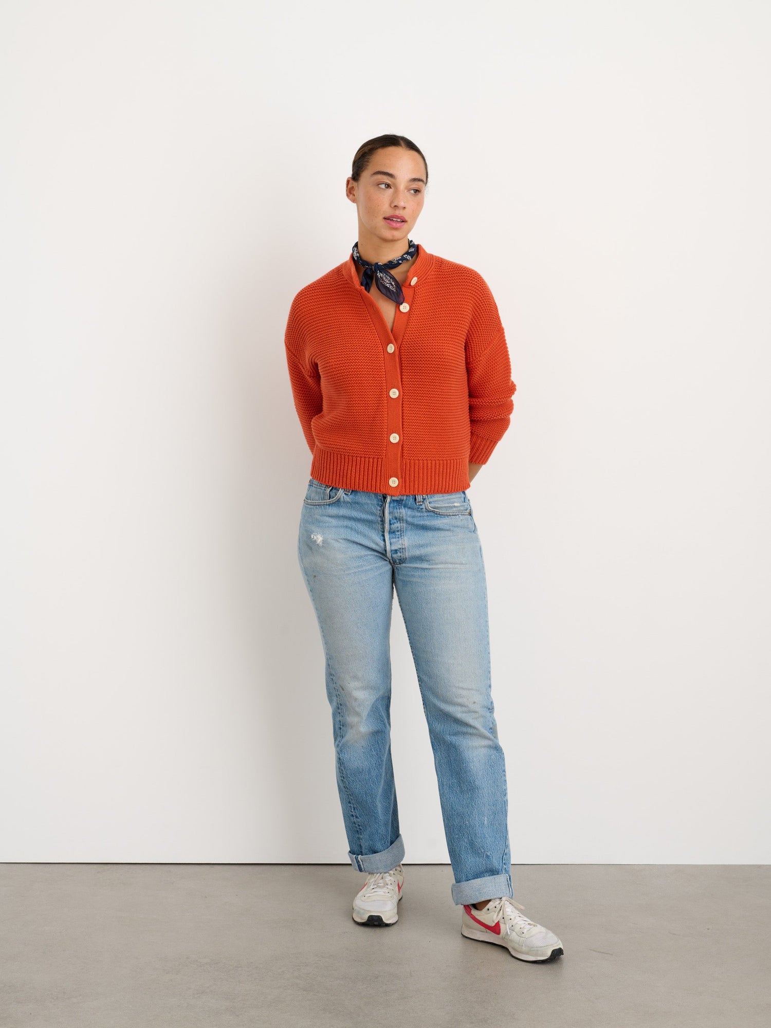 Women | Nico Cardigan | Cotton Paprika