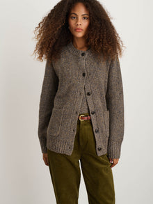Women | Chunky Rib Cardigan | Donegal Bark