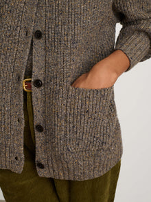 Women | Chunky Rib Cardigan | Donegal Bark