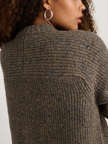 Women | Chunky Rib Cardigan | Donegal Bark