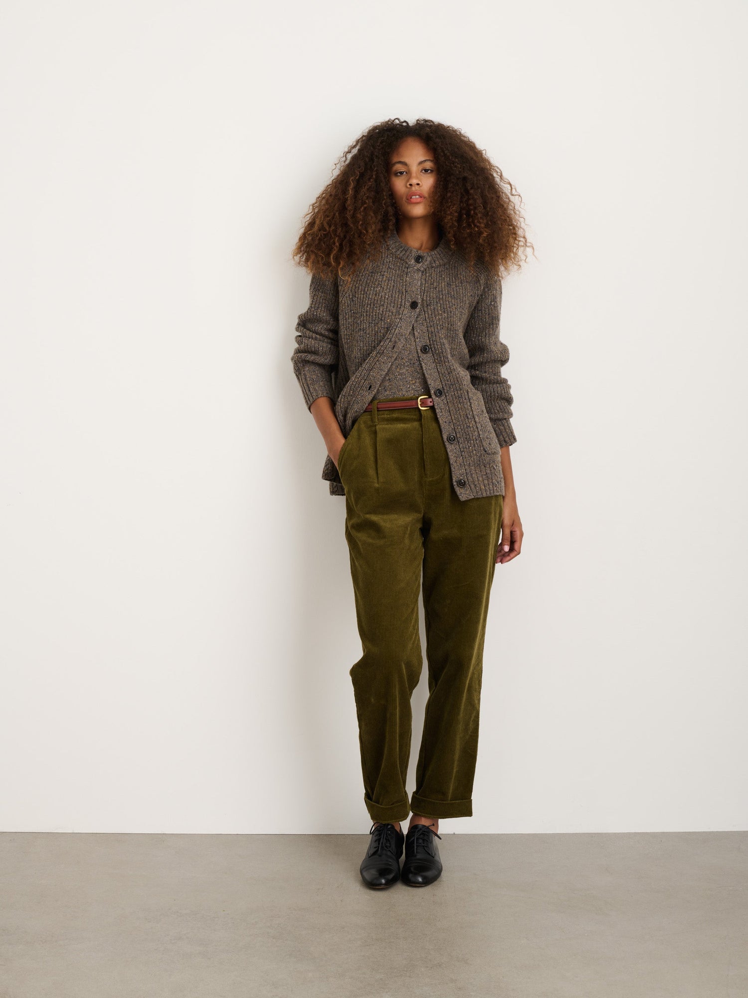Women | Chunky Rib Cardigan | Donegal Bark