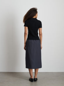 Women | Madeline Skirt | Twill Washed Black