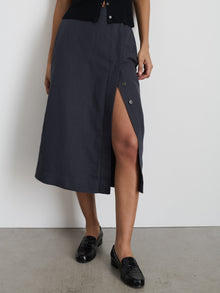 Women | Madeline Skirt | Twill Washed Black