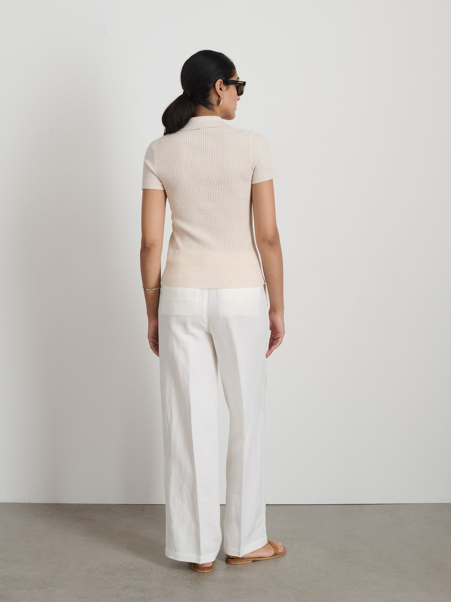 Women | Suzanne Ribbed Polo | Ivory