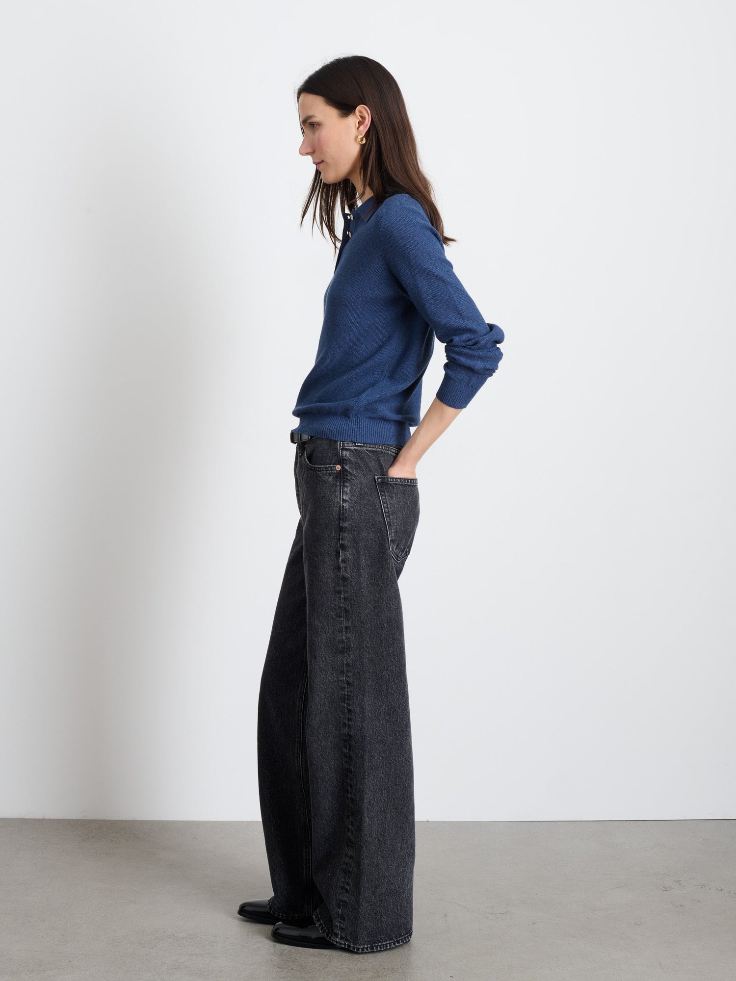 Women | Jac Polo Sweater | Faded Navy