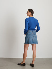 Women | Ribbed Crewneck Sweater | Cosmic Blue
