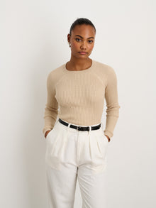 Women | Double Pleat Pant | Twill Ecru