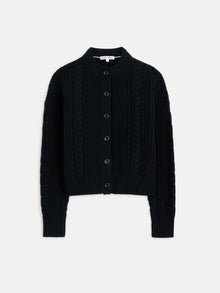 Women | Cable Knit Nico Chunky Cardigan | Black