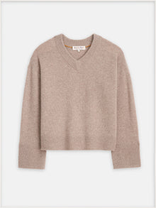 Women | Rowan V-Neck | Cashmere Biscotti