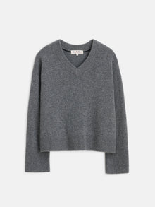 Women | Rowan V-Neck | Cashmere Sterling Grey
