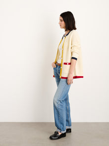 Women | Minnie Cardigan | Extrafine Merino Wool Ivory