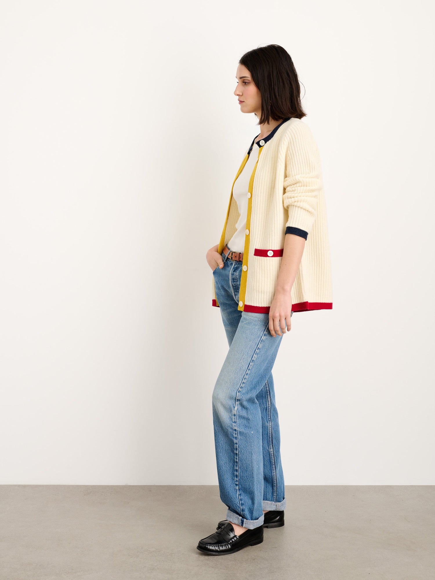Women | Minnie Cardigan | Extrafine Merino Wool Ivory