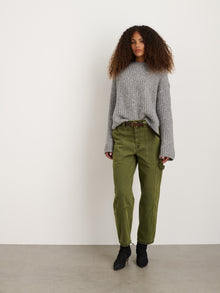 Women | Normandie Alpaca Sweater | Heather Grey