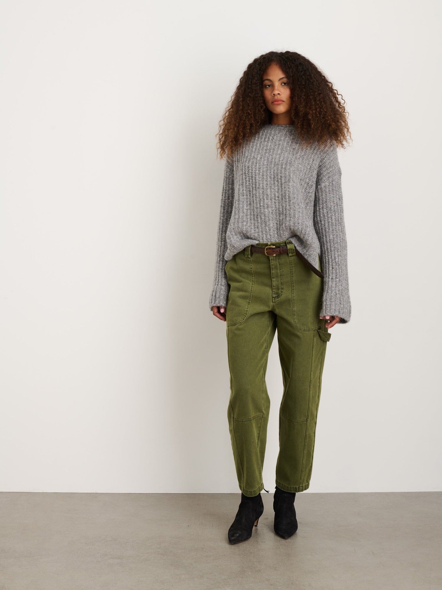 Women | Normandie Alpaca Sweater | Heather Grey