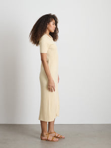Women | Alice Ribbed Sweater Dress | Ivory