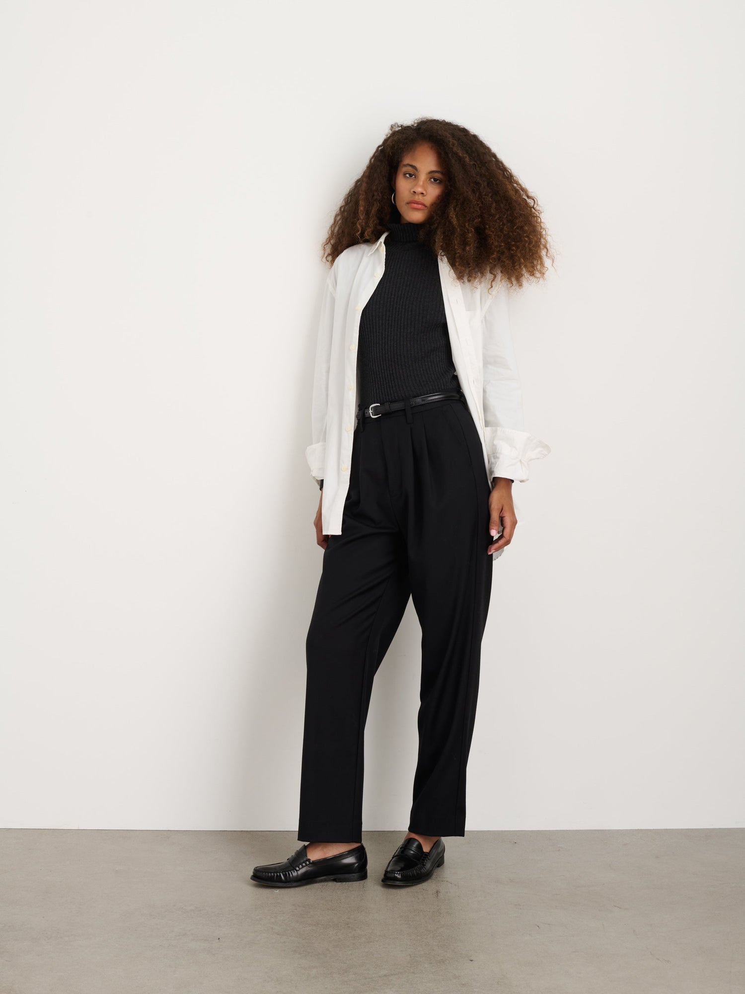 Women | Christy Ribbed Turtleneck | Charcoal