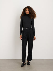 Women | Christy Ribbed Turtleneck | Charcoal