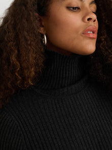 Women | Christy Ribbed Turtleneck | Charcoal