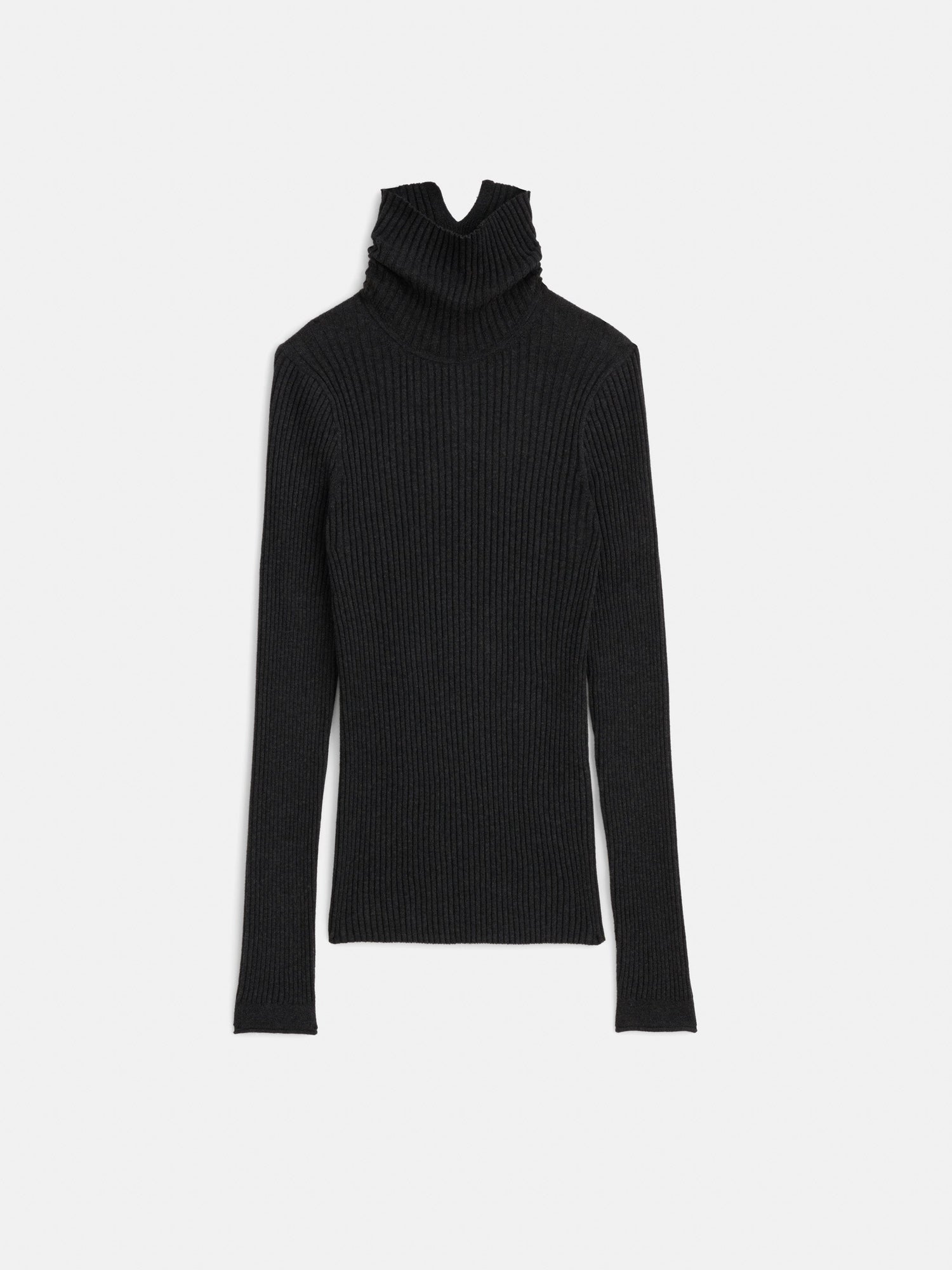 Women | Christy Ribbed Turtleneck | Charcoal