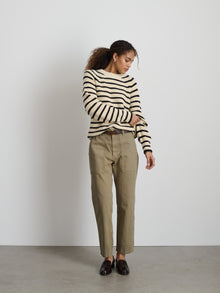 Women | Amalie Sweater | Stripe Ivory x Black