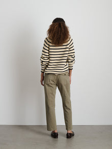 Women | Amalie Sweater | Stripe Ivory x Black