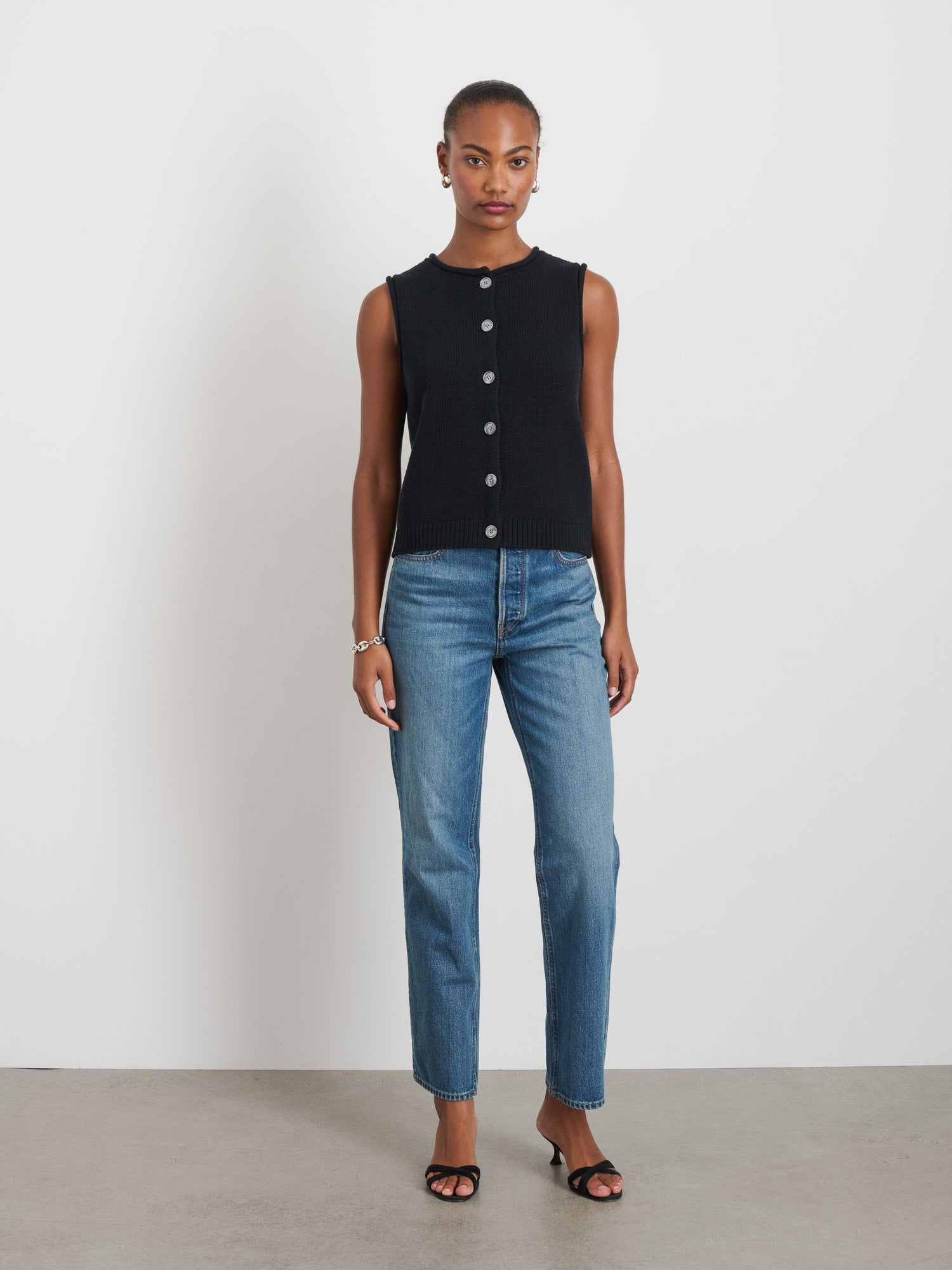 Women | Bridget Vest | Cotton Black