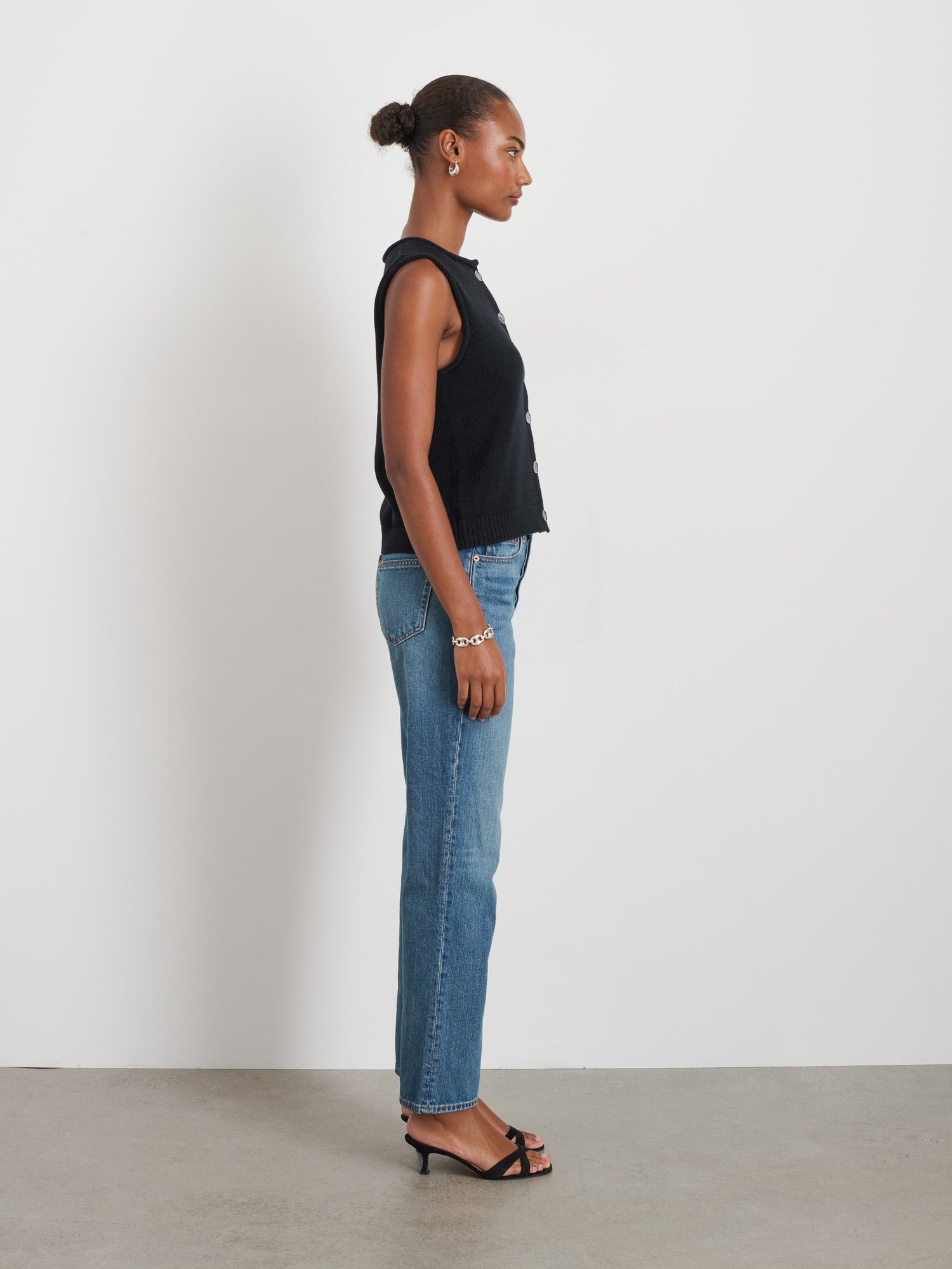 Women | Bridget Vest | Cotton Black