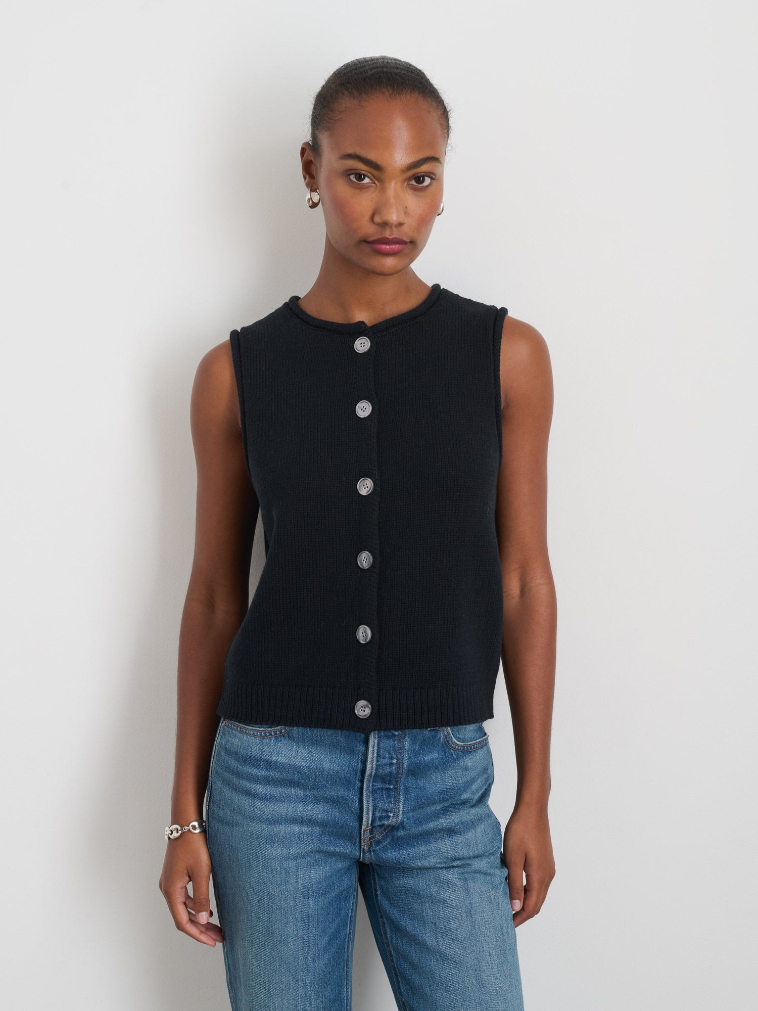Women | Bridget Vest | Cotton Black
