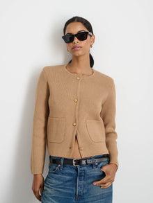Women | Paris Sweater Jacket | Camel