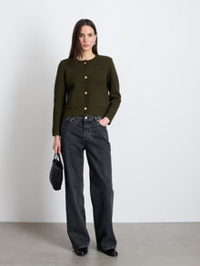 Women | Paris Sweater Jacket | Olive