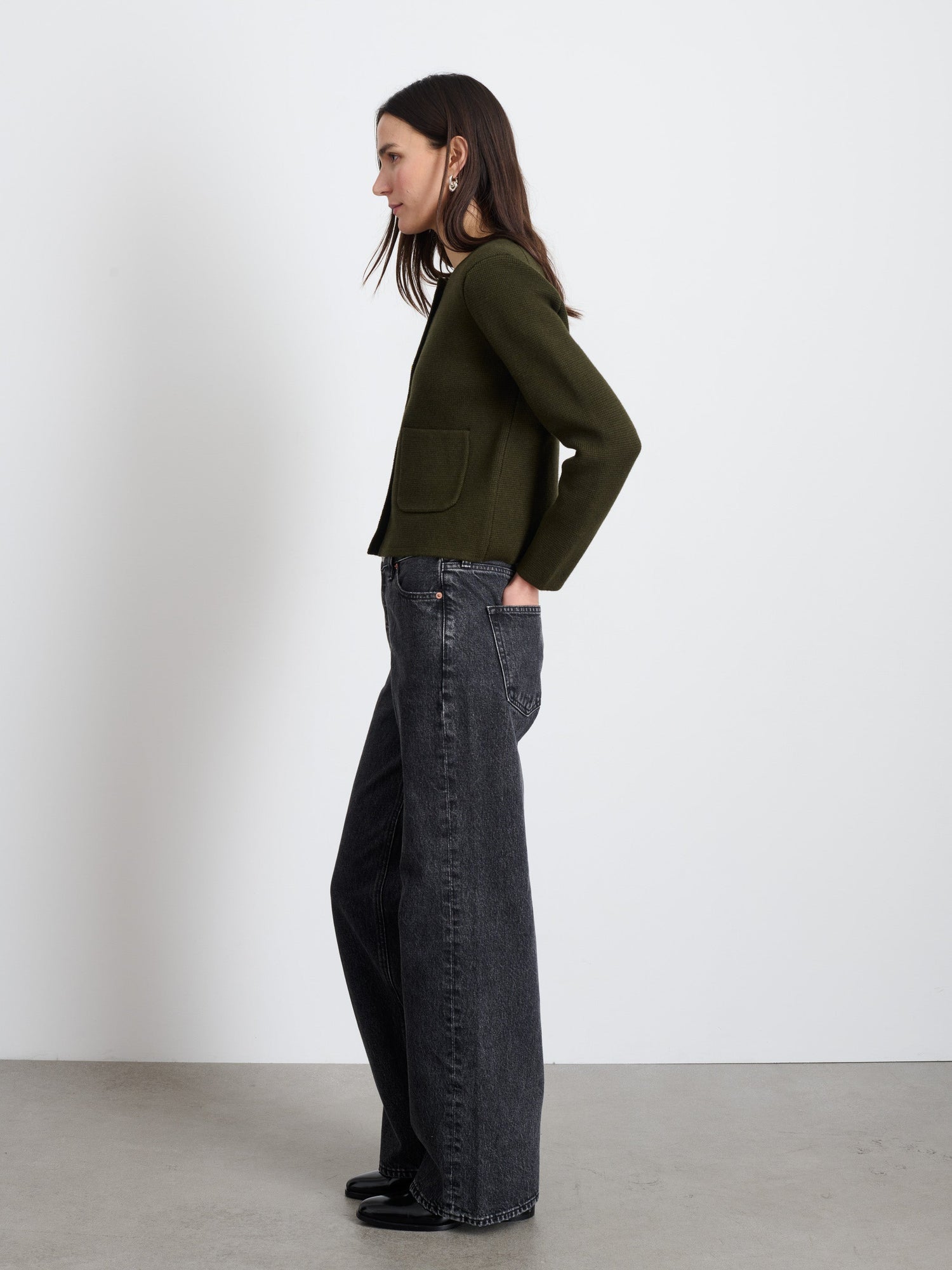 Women | Paris Sweater Jacket | Olive