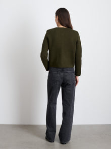 Women | Paris Sweater Jacket | Olive