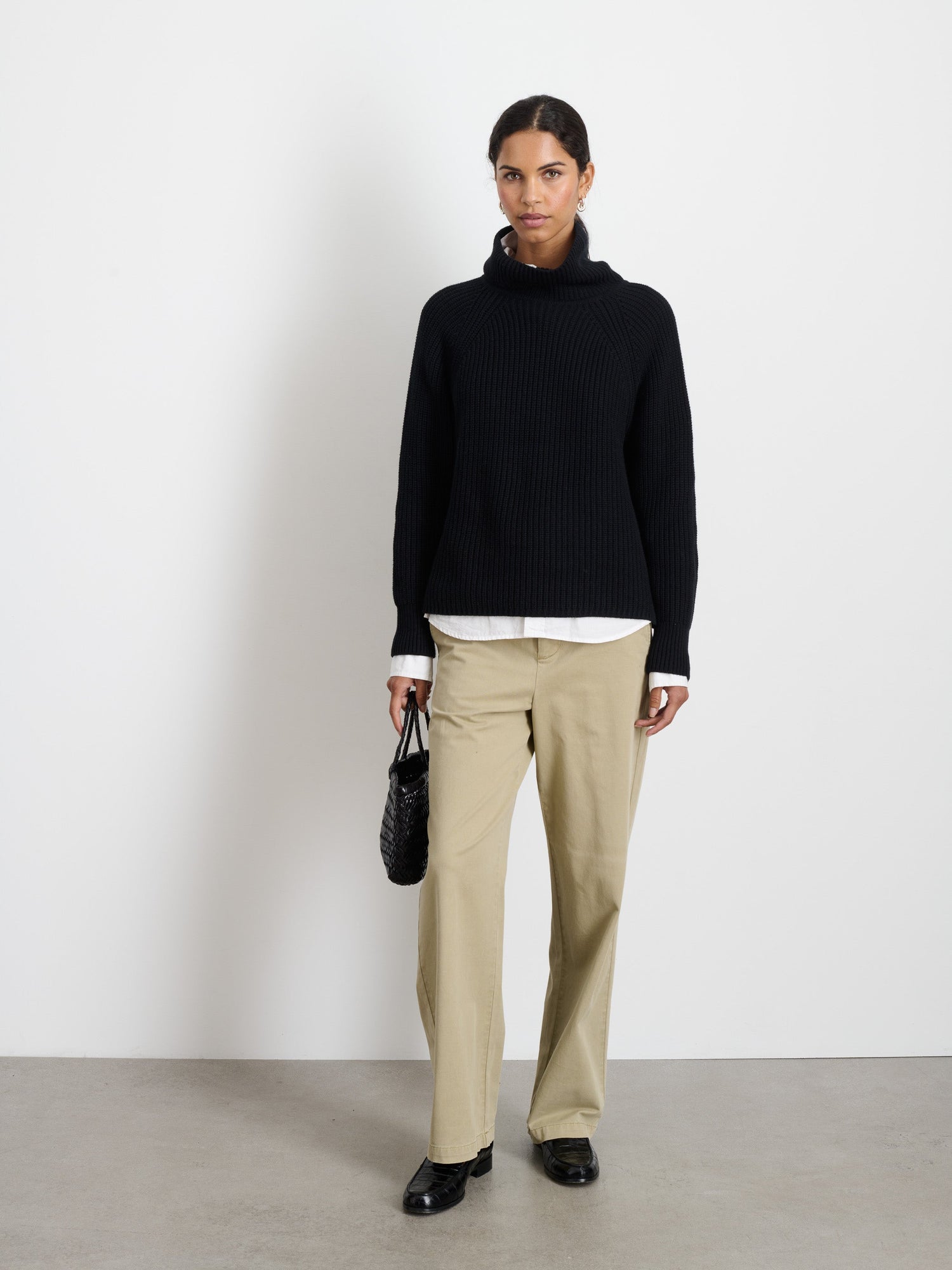Women | Chelsea Turtleneck | Cotton Cashmere Black