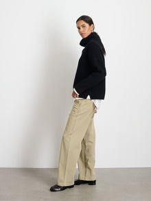 Women | Chelsea Turtleneck | Cotton Cashmere Black