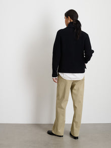 Women | Chelsea Turtleneck | Cotton Cashmere Black