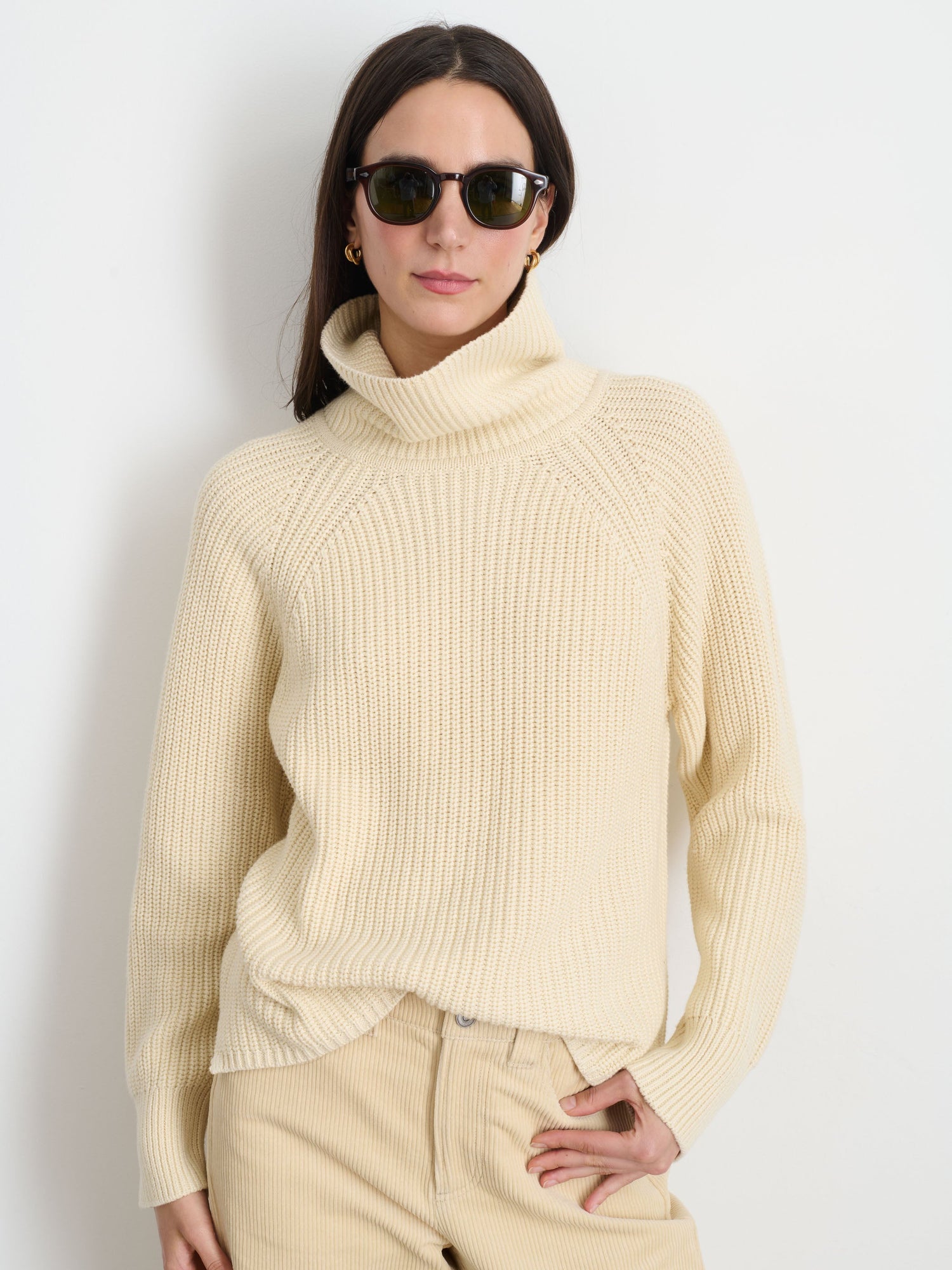 Women | Chelsea Turtleneck | Cotton Cashmere Cream