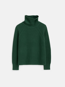 Women | Chelsea Turtleneck | Cotton Cashmere Hunter Green