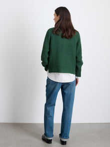 Women | Chelsea Turtleneck | Cotton Cashmere Hunter Green