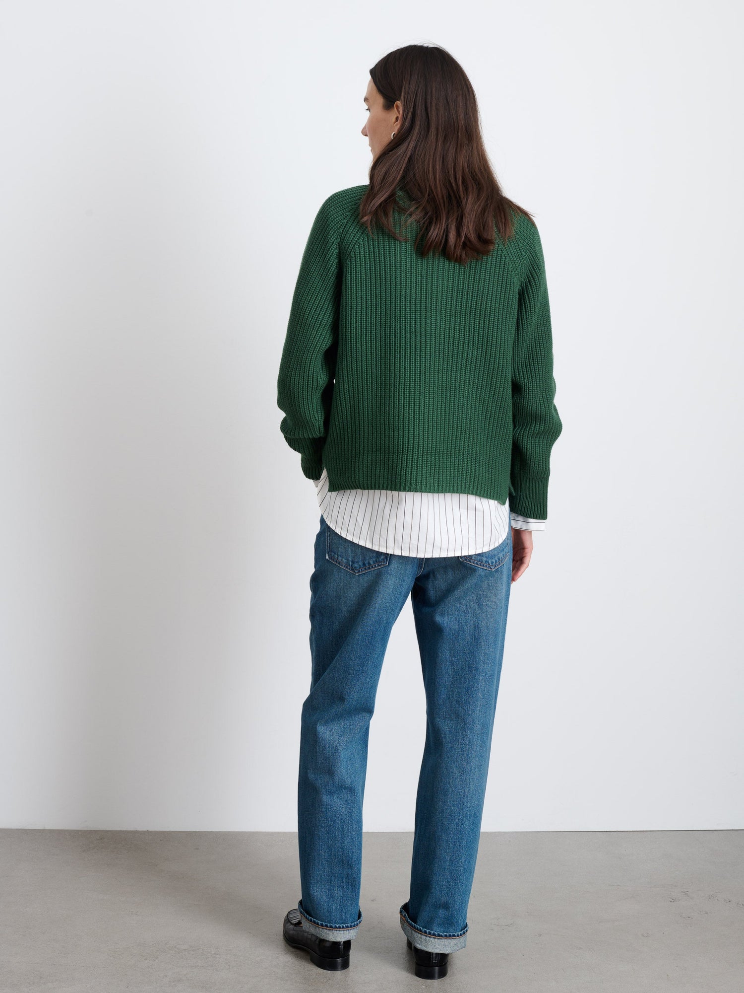 Women | Chelsea Turtleneck | Cotton Cashmere Hunter Green